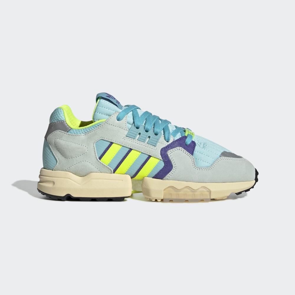 Adidas Men's ZX Torsion Originals Shoes Light Turquoise/Yellow/Purple Ireland EF4343